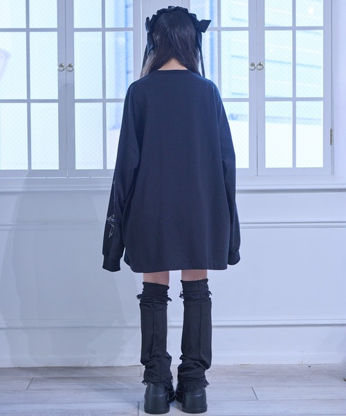 Whinny（ホワイニー）の「Whinny/【2026春新作♪】タイムリープ縛られティー（Tシャツ/カットソー・レディース・ホワイト/サックスブルー/ブラック・FREE）」の22枚目の写真