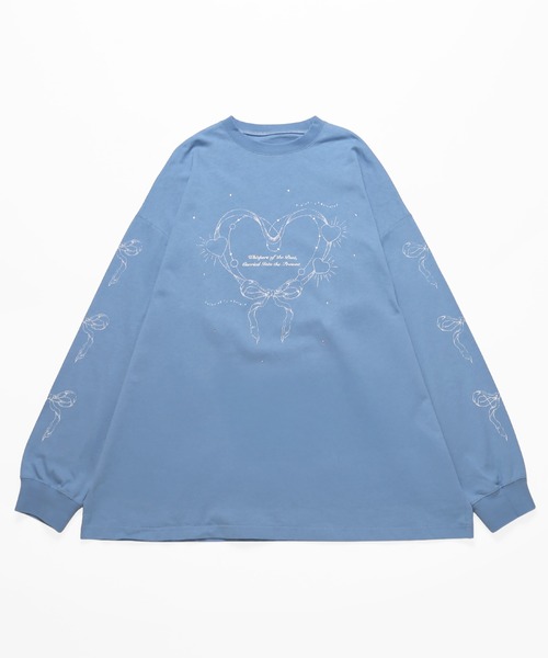 Whinny（ホワイニー）の「Whinny/【2026春新作♪】タイムリープ縛られティー（Tシャツ/カットソー・レディース・ホワイト/サックスブルー/ブラック・FREE）」の8枚目の写真