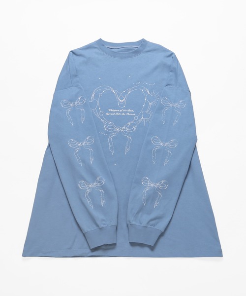 Whinny（ホワイニー）の「Whinny/【2026春新作♪】タイムリープ縛られティー（Tシャツ/カットソー・レディース・ホワイト/サックスブルー/ブラック・FREE）」の9枚目の写真