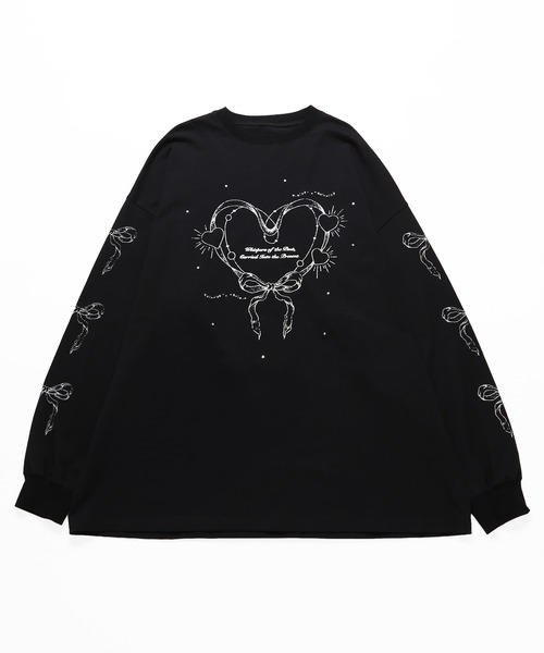 Whinny（ホワイニー）の「Whinny/【2026春新作♪】タイムリープ縛られティー（Tシャツ/カットソー・レディース・ホワイト/サックスブルー/ブラック・FREE）」の4枚目の写真