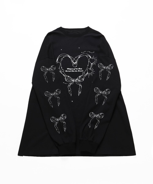 Whinny（ホワイニー）の「Whinny/【2026春新作♪】タイムリープ縛られティー（Tシャツ/カットソー・レディース・ホワイト/サックスブルー/ブラック・FREE）」の5枚目の写真