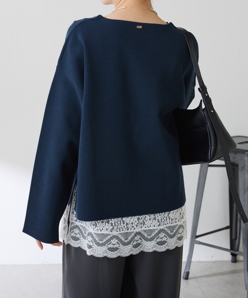 COLLAGE GALLARDAGALANTE（コラージュガリャルダガランテ）の「スカラップレースキャミソール（キャミソール・レディース・オフホワイト/ブラック・FREE）」の6枚目の写真