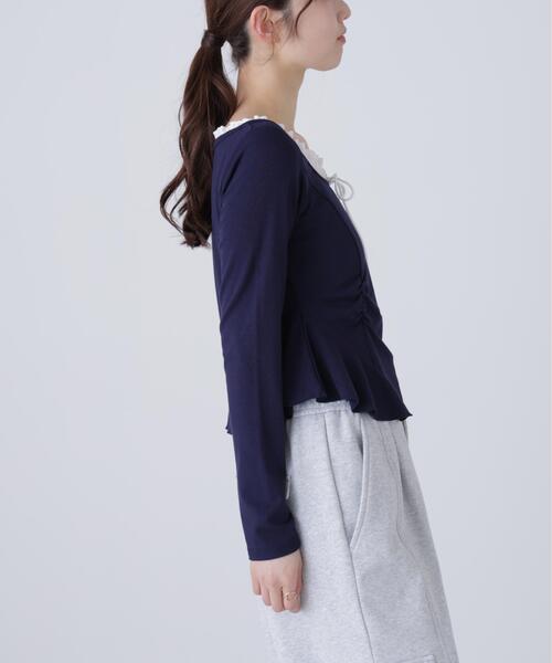 FREE'S MART（フリーズマート）の「◆レイヤード風ペプラムカットソー（Tシャツ/カットソー・レディース・ブルー/グレー/ネイビー・FREE）」の9枚目の写真