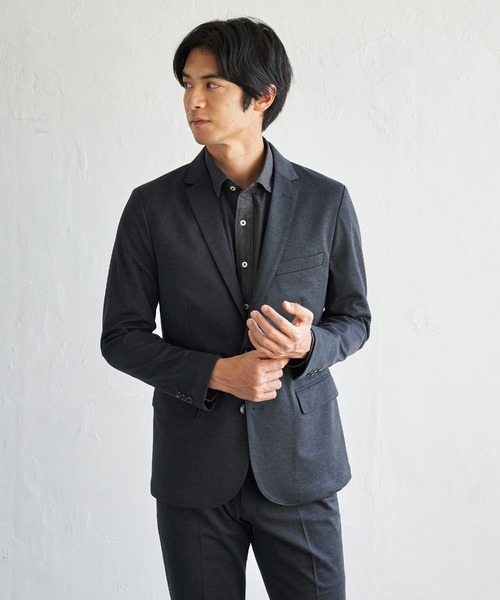 IKKA LOUNGE(イッカラウンジ)の「【セットアップ対応】BLKバーズアイカノコジャケット(テーラードジャケット・メンズ・グレー/ネイビー・M/L/XL/S)」の15枚目の写真