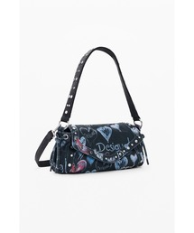 Desigual | グラフィティプリント デニム風ミディアムショルダーバッグ ストリート×ラグジュアリー【2026年春夏 新作】(ショルダーバッグ)