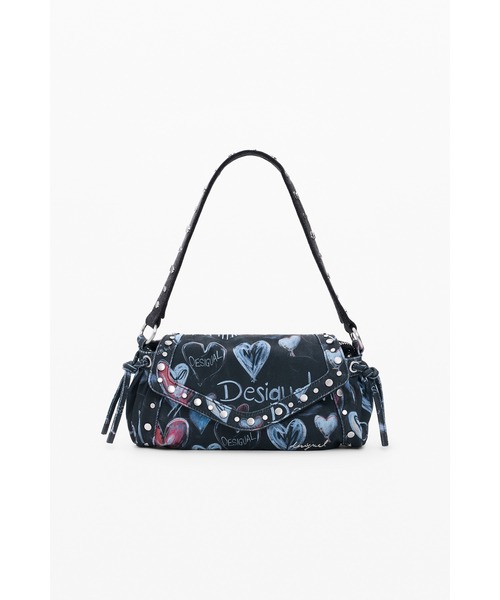 Desigual（デシグアル）の「グラフィティプリント デニム風ミディアムショルダーバッグ ストリート×ラグジュアリー【2026年春夏 新作】（ショルダーバッグ・レディース・マルチ・FREE）」の2枚目の写真