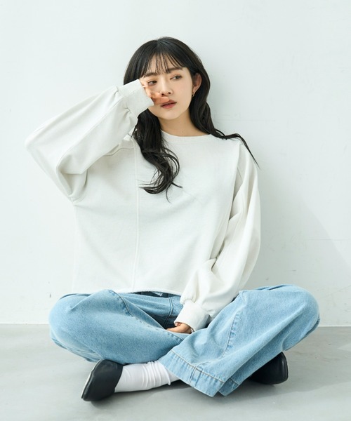 mil(ミル)の「リラックス デニム ワイドパンツ【586189】(デニムパンツ・レディース・サックスブルー/ブラック・S-Short/S-Regular/M-Short/M-Regular)」の22枚目の写真