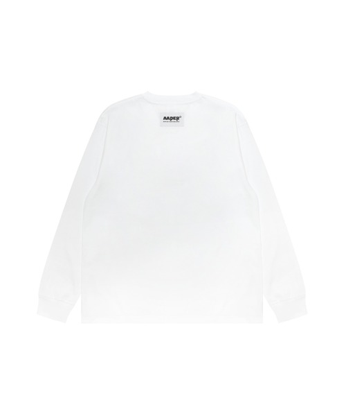 AAPE BY A BATHING APE(エーエイプバイアベイシングエイプ)の「AAPER "ALFA & PLANET" LONG SLEEVE TEE(Tシャツ/カットソー・メンズ・ホワイト・MEDIUM/LARGE/SMALL/X-LARGE)」の2枚目の写真
