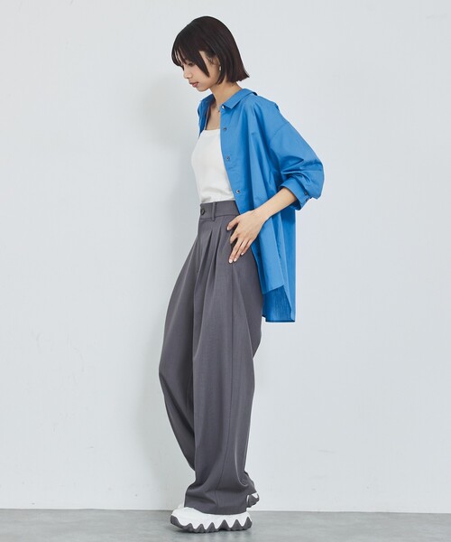 abahouse mavie（アバハウスマヴィ）の「【定番】スタンダードシャツ/春服/羽織り/レイヤード/着回し（シャツ/ブラウス・レディース・ブルー/ホワイト/サックスブルー・フリー）」の20枚目の写真