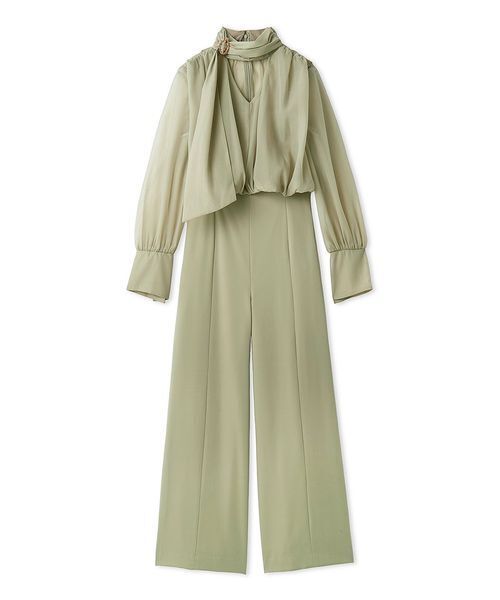 SNIDEL(スナイデル)の「シアーボレロオールインワンドレス(つなぎ/オールインワン・レディース・ブラック/カーキ/ライトベージュ・0/1)」の3枚目の写真