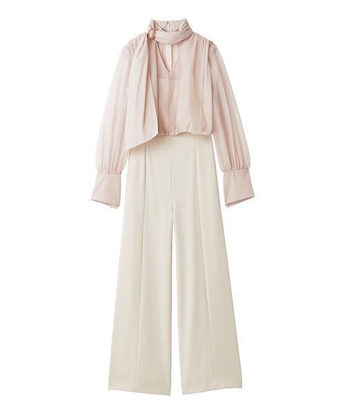 SNIDEL(スナイデル)の「シアーボレロオールインワンドレス(つなぎ/オールインワン・レディース・ブラック/カーキ/ライトベージュ・0/1)」の2枚目の写真