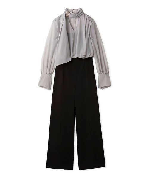 SNIDEL(スナイデル)の「シアーボレロオールインワンドレス(つなぎ/オールインワン・レディース・ブラック/カーキ/ライトベージュ・0/1)」の1枚目の写真