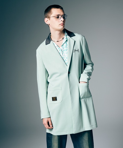 glamb(グラム)の「Chesterfield Shirt / チェスターフィールドシャツ(シャツ/ブラウス・メンズ・グリーン/ブラック・S/M/L)」の2枚目の写真