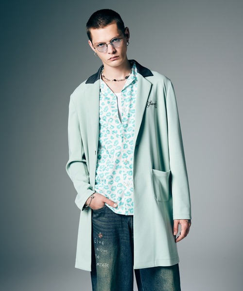 glamb(グラム)の「Chesterfield Shirt / チェスターフィールドシャツ(シャツ/ブラウス・メンズ・グリーン/ブラック・S/M/L)」の6枚目の写真