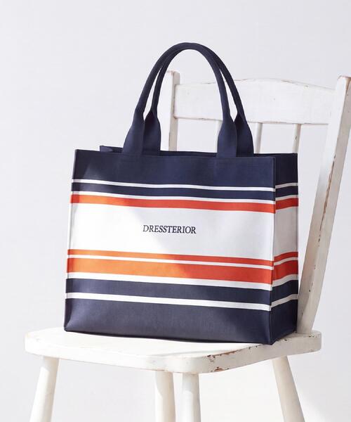 DRESSTERIOR(ドレステリア)の「【otonaMUSE5月号掲載】ボーダーニットラージトート(トートバッグ・レディース・ブラック系2/ブラウン系その他3/ネイビー系2・00)」の3枚目の写真