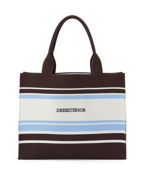 DRESSTERIOR(ドレステリア)の「【otonaMUSE5月号掲載】ボーダーニットラージトート(トートバッグ・レディース・ブラック系2/ブラウン系その他3/ネイビー系2・00)」の11枚目の写真
