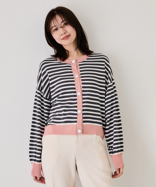 Jayro（ジャイロ）の「配色ドロップカーディガン（カーディガン/ボレロ・レディース・グレー系その他/イエロー系その他2/ホワイト系その他4・FREE）」の10枚目の写真