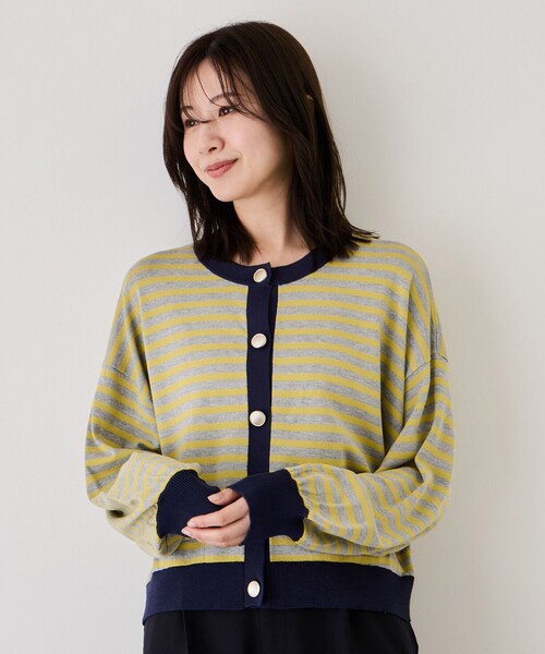 Jayro（ジャイロ）の「配色ドロップカーディガン（カーディガン/ボレロ・レディース・グレー系その他/イエロー系その他2/ホワイト系その他4・FREE）」の21枚目の写真