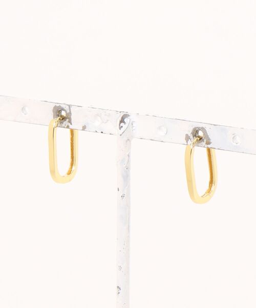 Burner(バーナー)の「【Sonu jewelry(ソヌジュエリー)】スクエア フープピアス son-pierce-52-5(ピアス(両耳用)・レディース・ゴールド・FREE)」の2枚目の写真
