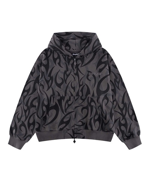 SUPPLIER(サプライヤー)の「ジップフーディ|Tribal Camo Zip Hoodie|SUPPLIER(パーカー・メンズ・ブラック・MEDIUM/SMALL/X-LARGE/LARGE)」の1枚目の写真