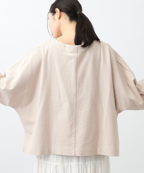 studio CLIP（スタディオクリップ）の「《natural by clip》ミニ裏毛Ｗバイオゆるプルオーバー（Tシャツ/カットソー・レディース・ネイビー/ライトグリーン/ライトグレー・FREE）」の8枚目の写真