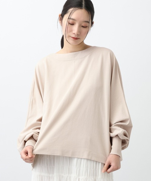 studio CLIP（スタディオクリップ）の「《natural by clip》ミニ裏毛Ｗバイオゆるプルオーバー（Tシャツ/カットソー・レディース・ネイビー/ライトグリーン/ライトグレー・FREE）」の10枚目の写真