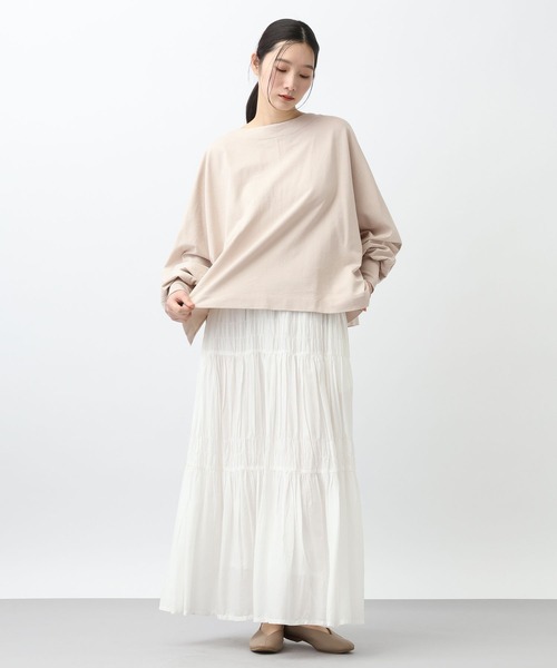 studio CLIP（スタディオクリップ）の「《natural by clip》ミニ裏毛Ｗバイオゆるプルオーバー（Tシャツ/カットソー・レディース・ネイビー/ライトグリーン/ライトグレー・FREE）」の11枚目の写真