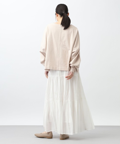 studio CLIP（スタディオクリップ）の「《natural by clip》ミニ裏毛Ｗバイオゆるプルオーバー（Tシャツ/カットソー・レディース・ネイビー/ライトグリーン/ライトグレー・FREE）」の16枚目の写真