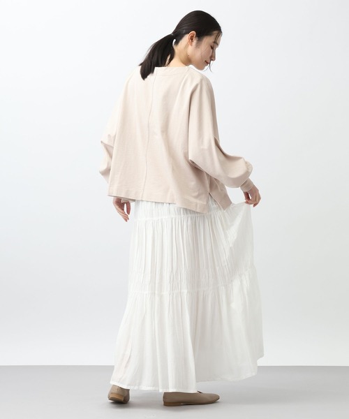 studio CLIP（スタディオクリップ）の「《natural by clip》ミニ裏毛Ｗバイオゆるプルオーバー（Tシャツ/カットソー・レディース・ネイビー/ライトグリーン/ライトグレー・FREE）」の17枚目の写真