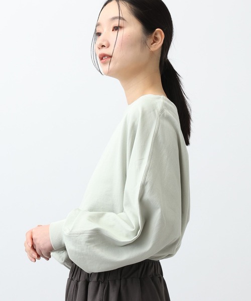 studio CLIP（スタディオクリップ）の「《natural by clip》ミニ裏毛Ｗバイオゆるプルオーバー（Tシャツ/カットソー・レディース・ネイビー/ライトグリーン/ライトグレー・FREE）」の20枚目の写真