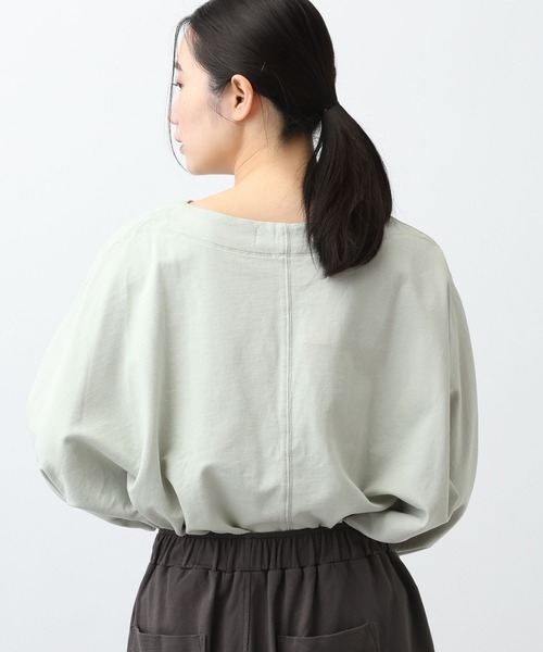 studio CLIP（スタディオクリップ）の「《natural by clip》ミニ裏毛Ｗバイオゆるプルオーバー（Tシャツ/カットソー・レディース・ネイビー/ライトグリーン/ライトグレー・FREE）」の21枚目の写真