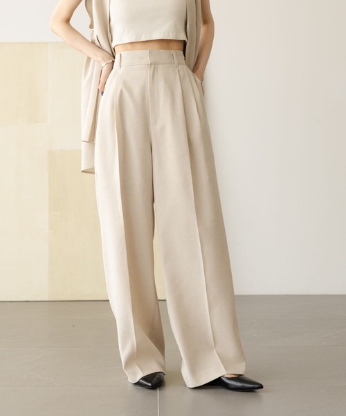 LOWRYS FARM(ローリーズファーム)の「ホップサックワイドパンツ 602808(その他パンツ・レディース・ブラウン/ベージュ/チャコールグレー・LARGE/MEDIUM/SMALL)」の3枚目の写真