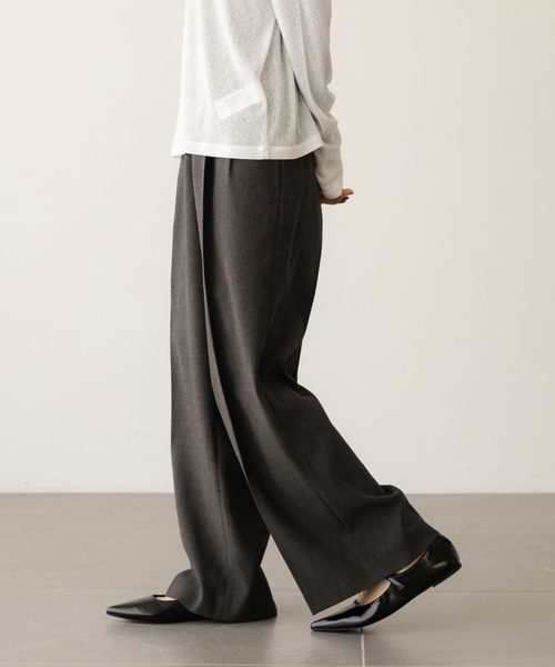 LOWRYS FARM(ローリーズファーム)の「ホップサックワイドパンツ 602808(その他パンツ・レディース・ブラウン/ベージュ/チャコールグレー・LARGE/MEDIUM/SMALL)」の2枚目の写真