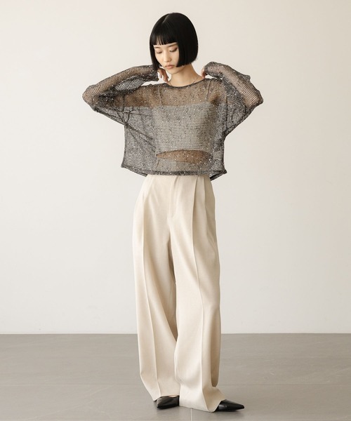 LOWRYS FARM(ローリーズファーム)の「ホップサックワイドパンツ 602808(その他パンツ・レディース・ブラウン/ベージュ/チャコールグレー・LARGE/MEDIUM/SMALL)」の19枚目の写真