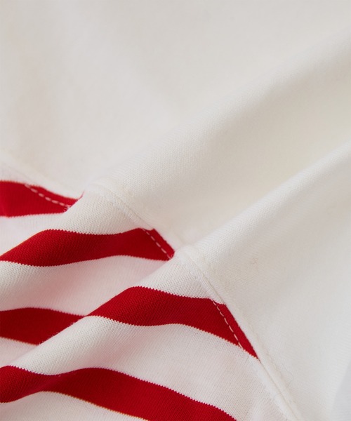 LA MARINE FRANCAISE（マリン フランセーズ）の「バスク天竺フーディプルオーバー（Tシャツ/カットソー・レディース・ネイビー系/レッド系その他・FREE）」の6枚目の写真