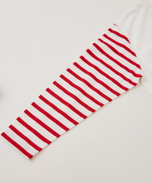 LA MARINE FRANCAISE（マリン フランセーズ）の「バスク天竺フーディプルオーバー（Tシャツ/カットソー・レディース・ネイビー系/レッド系その他・FREE）」の5枚目の写真