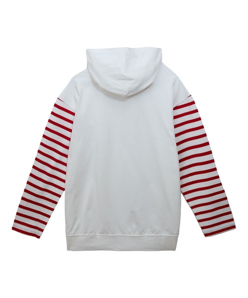 LA MARINE FRANCAISE（マリン フランセーズ）の「バスク天竺フーディプルオーバー（Tシャツ/カットソー・レディース・ネイビー系/レッド系その他・FREE）」の3枚目の写真