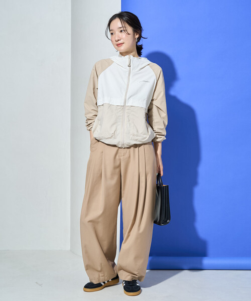 FREAK'S STORE（フリークスストア）の「限定展開 Columbia/コロンビア Spire Valley Windbreaker/スパイアーバレーウィンドブレーカー(撥水・UVカット)（マウンテンパーカー・レディース・ベージュ/ブラック・LARGE）」の3枚目の写真