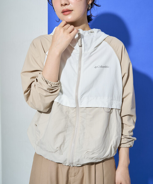 FREAK'S STORE（フリークスストア）の「限定展開 Columbia/コロンビア Spire Valley Windbreaker/スパイアーバレーウィンドブレーカー(撥水・UVカット)（マウンテンパーカー・レディース・ベージュ/ブラック・LARGE）」の5枚目の写真