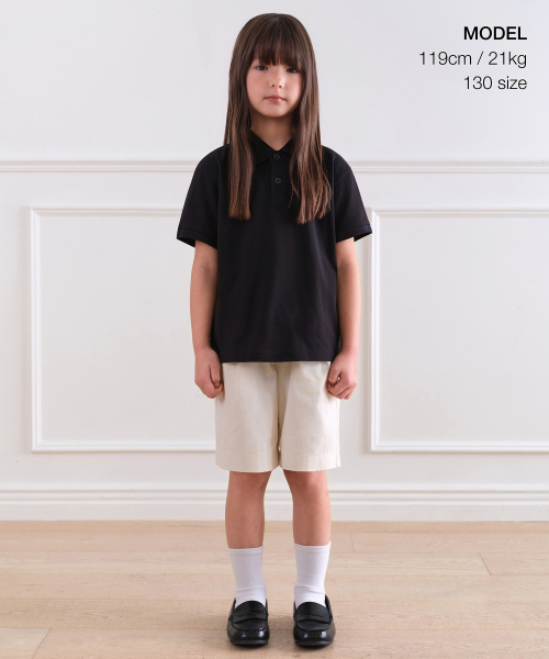 MUSINSA STANDARD KIDS（ムシンサスタンダードキッズ）の「ワイドチノショーツ[クリーム]（その他パンツ・レディース・その他・110/100/120/130/150/140/160）」の2枚目の写真