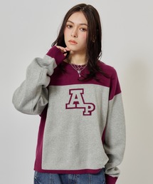 atmos pink Rugger Knit Top / アトモス ピンク ラガー ニット トップ