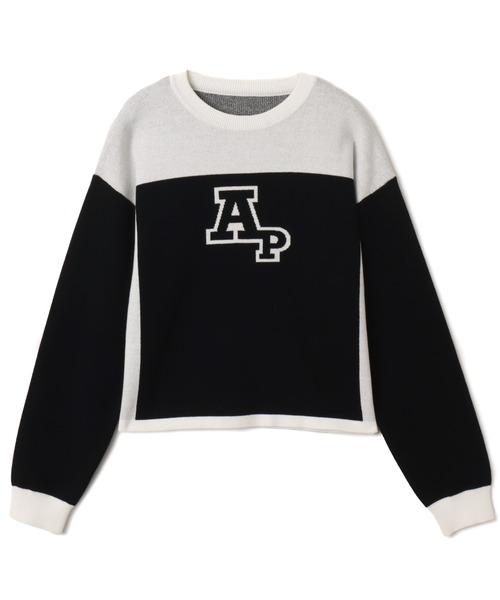 atmos pink(アトモスピンク)の「atmos pink Rugger Knit Top / アトモス ピンク ラガー ニット トップ(ニット/セーター・レディース・グレー/ブラック・FREE)」の14枚目の写真