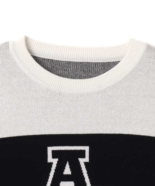 atmos pink(アトモスピンク)の「atmos pink Rugger Knit Top / アトモス ピンク ラガー ニット トップ(ニット/セーター・レディース・グレー/ブラック・FREE)」の15枚目の写真