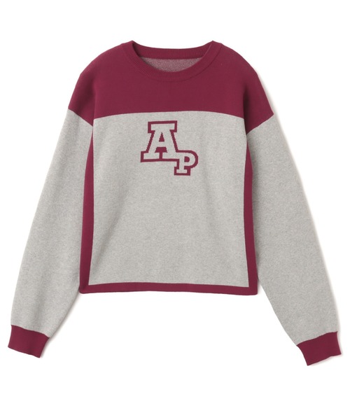 atmos pink(アトモスピンク)の「atmos pink Rugger Knit Top / アトモス ピンク ラガー ニット トップ(ニット/セーター・レディース・グレー/ブラック・FREE)」の11枚目の写真