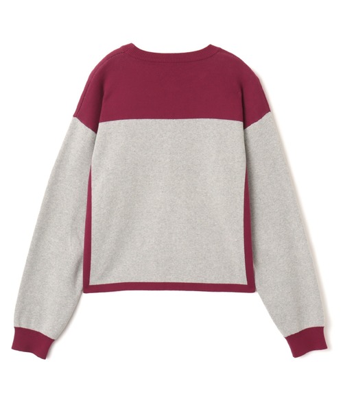 atmos pink(アトモスピンク)の「atmos pink Rugger Knit Top / アトモス ピンク ラガー ニット トップ(ニット/セーター・レディース・グレー/ブラック・FREE)」の4枚目の写真