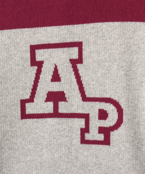 atmos pink(アトモスピンク)の「atmos pink Rugger Knit Top / アトモス ピンク ラガー ニット トップ(ニット/セーター・レディース・グレー/ブラック・FREE)」の13枚目の写真