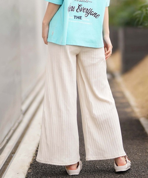 BILLABONG(ビラボン)の「BILLABONG/ビラボン ロングパンツ リブ イージーパンツ JACQUARD RIB LONG PANTS BG013708(その他パンツ・レディース・スミクロ/オフホワイト・M/L)」の4枚目の写真