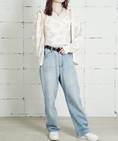 JEMORGAN(ジェーイーモーガン)の「"04"≪JEMORGAN≫パックT ワッフル 花柄 クロップド カップ付き キャミソール(キャミソール・レディース・ブルー系1/ピンク系1/ピンク系2/パープル系1・FREE)」の11枚目の写真