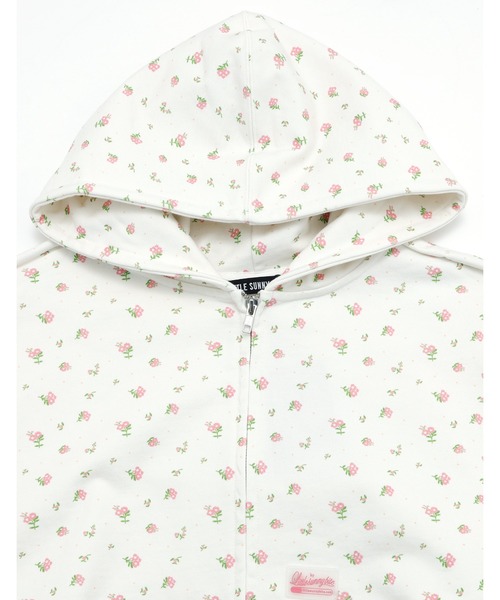 Little sunny bite(リトルサニーバイト)の「《Little Sunny Bite》floral hoodie(パーカー・レディース・ピンク/ブラック/ホワイト・MEDIUM/SMALL)」の13枚目の写真