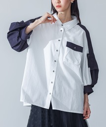 kOhAKU（コハク）の「『異素材袖デザインシャツ』（シャツ/ブラウス）」
